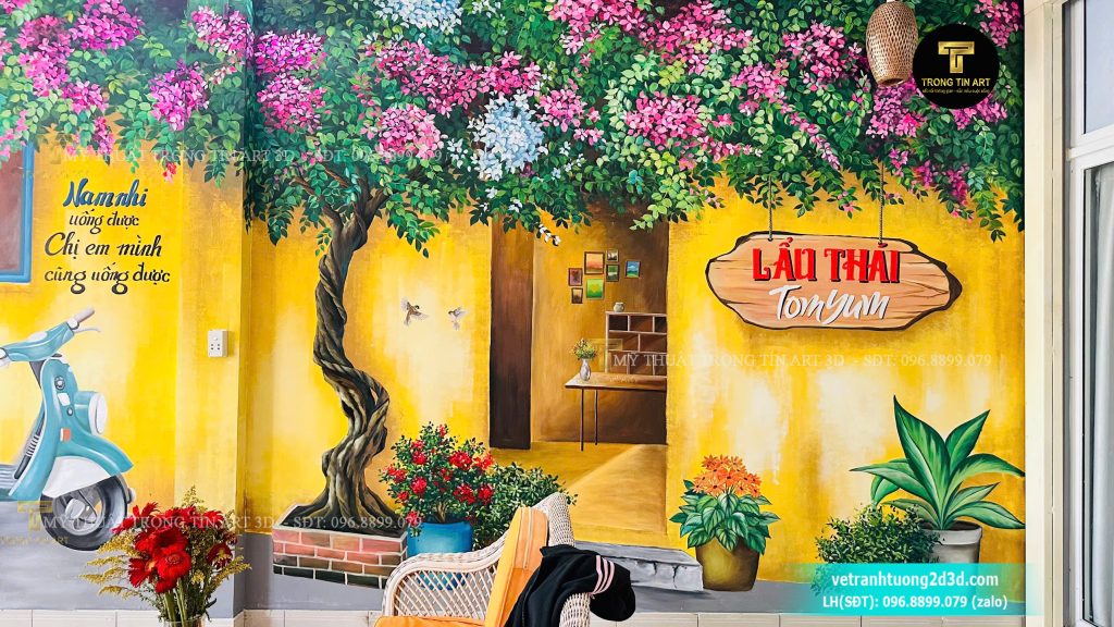 VẼ TRANH TƯỜNG 3D MỸ THUẬT TRỌNG TÍN ART