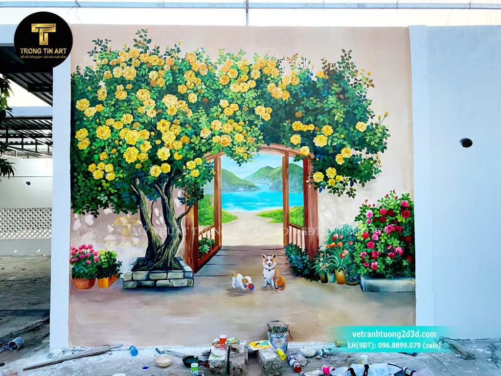 VẼ TRANH TƯỜNG 3D MỸ THUẬT TRỌNG TÍN ART