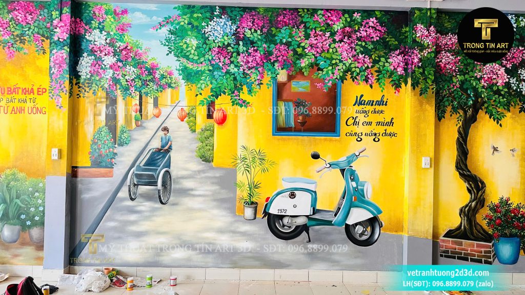 VẼ TRANH TƯỜNG 3D MỸ THUẬT TRỌNG TÍN ART