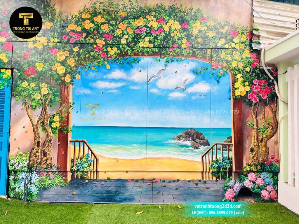 VẼ TRANH TƯỜNG 3D MỸ THUẬT TRỌNG TÍN ART