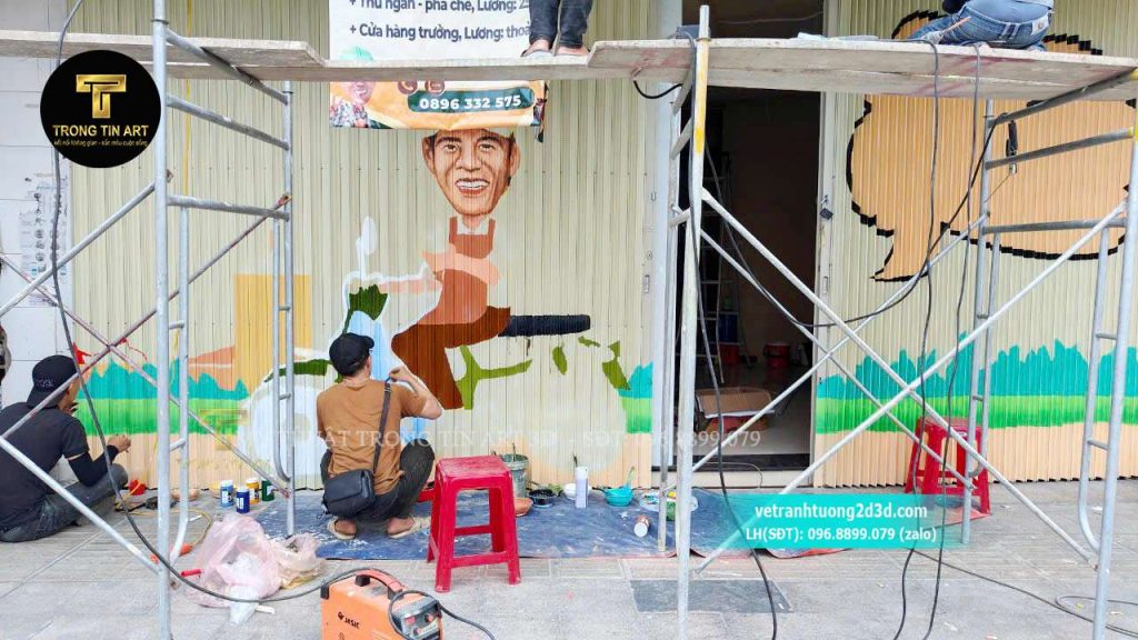 VẼ TRANH TƯỜNG 3D MỸ THUẬT TRỌNG TÍN ART