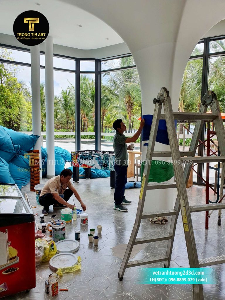 VẼ TRANH TƯỜNG 3D MỸ THUẬT TRỌNG TÍN ART
