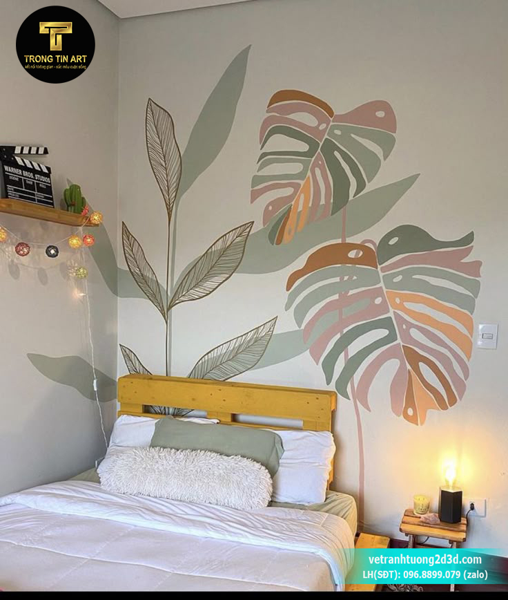 vẽ tranh tường đơn giản,tranh vẽ tường đẹp đơn giản,tranh tường tropical đơn giản, tranh vẽ line art,vẽ tranh tường 2d,vẽ tranh tropical