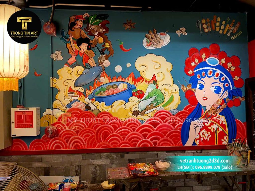 VẼ TRANH TƯỜNG 3D MỸ THUẬT TRỌNG TÍN ART