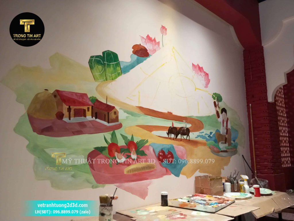 VẼ TRANH TƯỜNG 3D MỸ THUẬT TRỌNG TÍN ART
