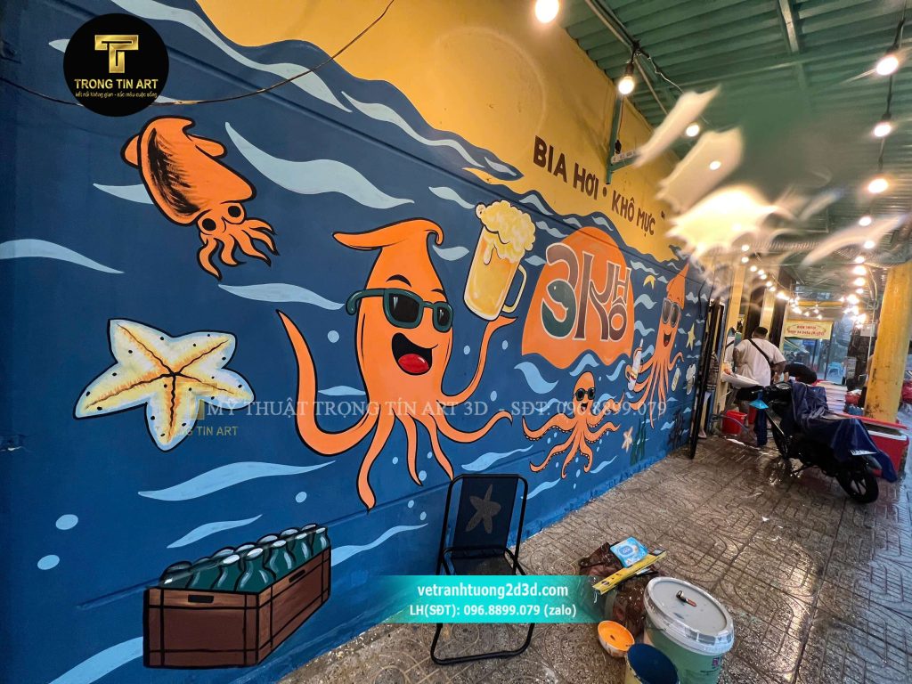VẼ TRANH TƯỜNG 3D MỸ THUẬT TRỌNG TÍN ART