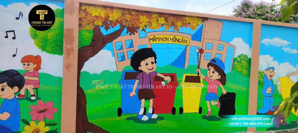 VẼ TRANH TƯỜNG 3D MỸ THUẬT TRỌNG TÍN ART
