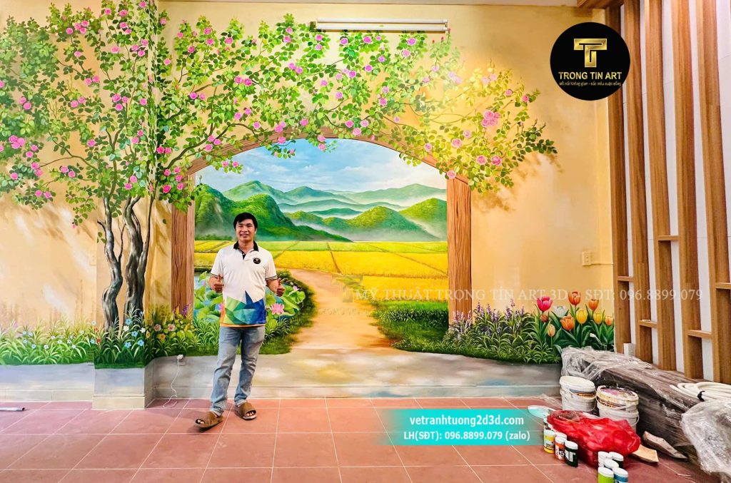 VẼ TRANH TƯỜNG 3D MỸ THUẬT TRỌNG TÍN ART