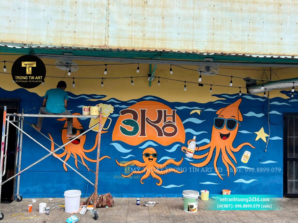 VẼ TRANH TƯỜNG 3D MỸ THUẬT TRỌNG TÍN ART
