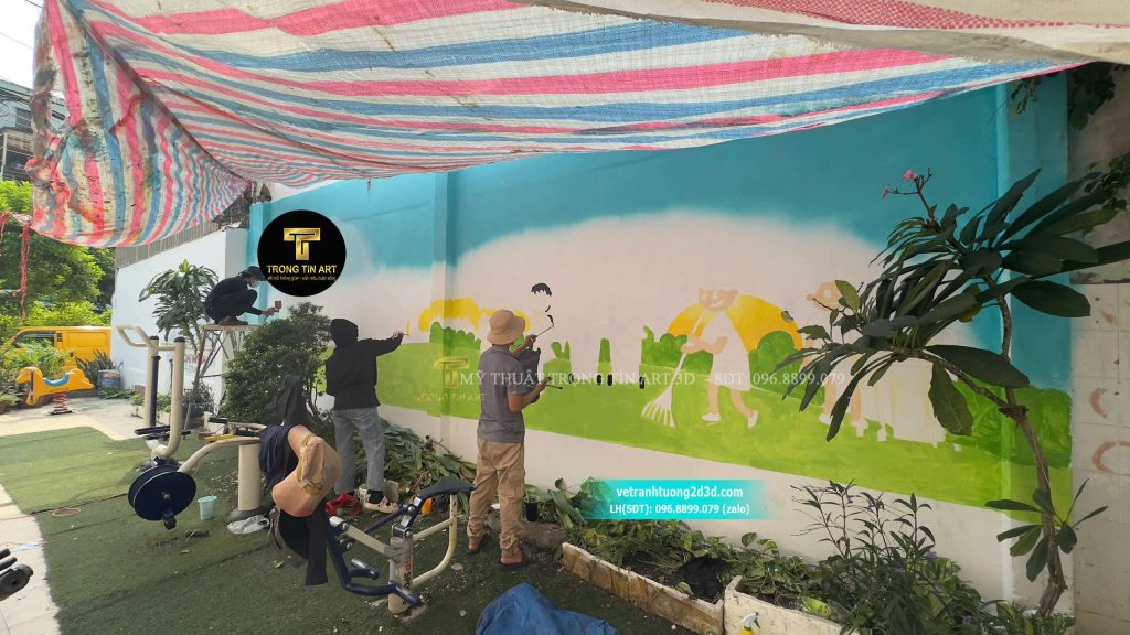 VẼ TRANH TƯỜNG 3D MỸ THUẬT TRỌNG TÍN ART