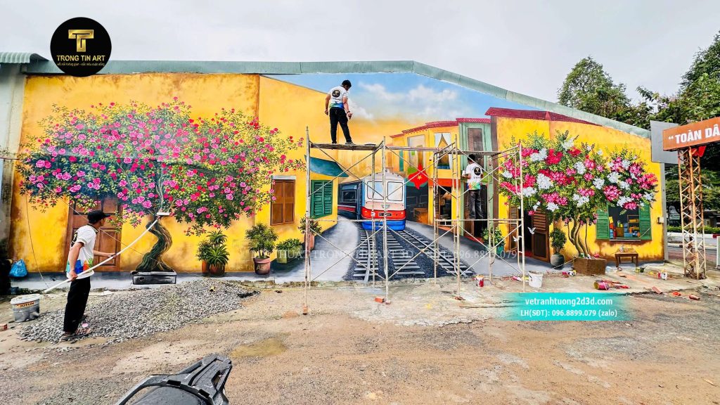 VẼ TRANH TƯỜNG 3D MỸ THUẬT TRỌNG TÍN ART
