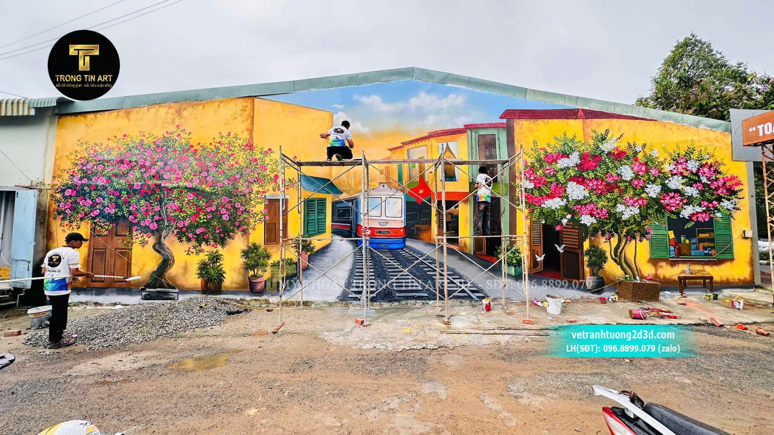 Không gian check-in đẹp với tranh tường 3D 