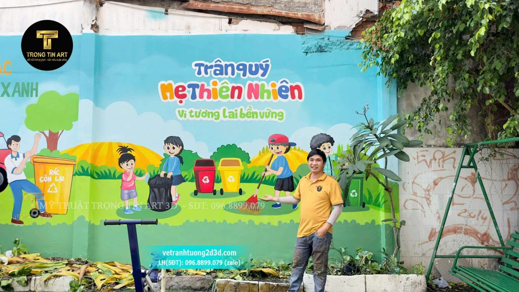 VẼ TRANH TƯỜNG 3D MỸ THUẬT TRỌNG TÍN ART