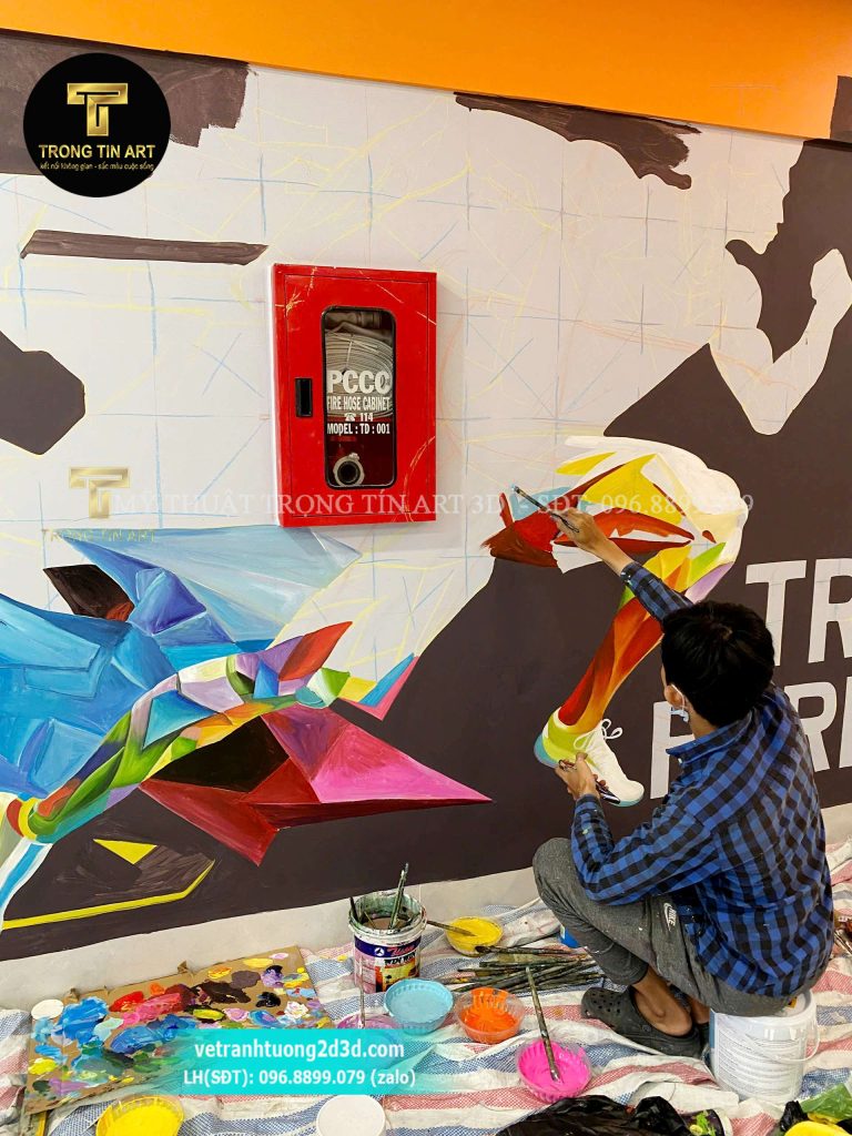 VẼ TRANH TƯỜNG 3D MỸ THUẬT TRỌNG TÍN ART