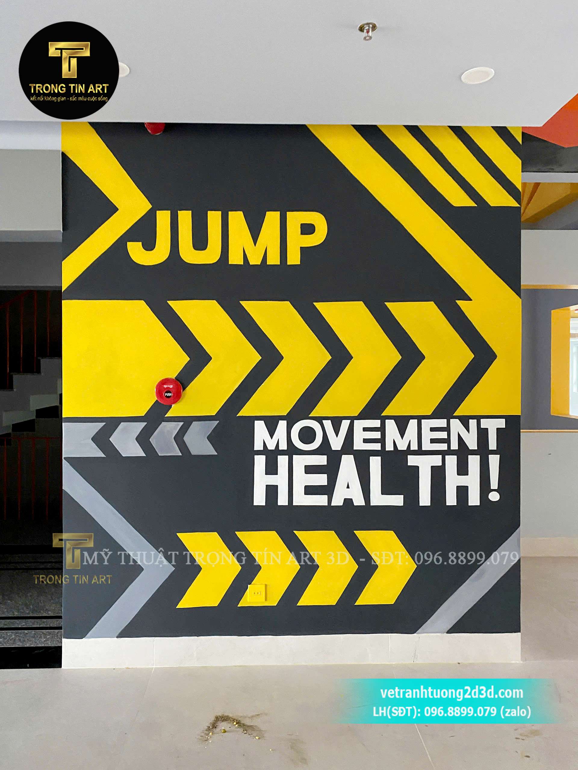 vẽ tranh tường phòng gym đẹp, tranh tường phòng gym, tranh tường 3D phòng tập gym, vẽ tranh tường thể hình, tranh tường gym hiện đại