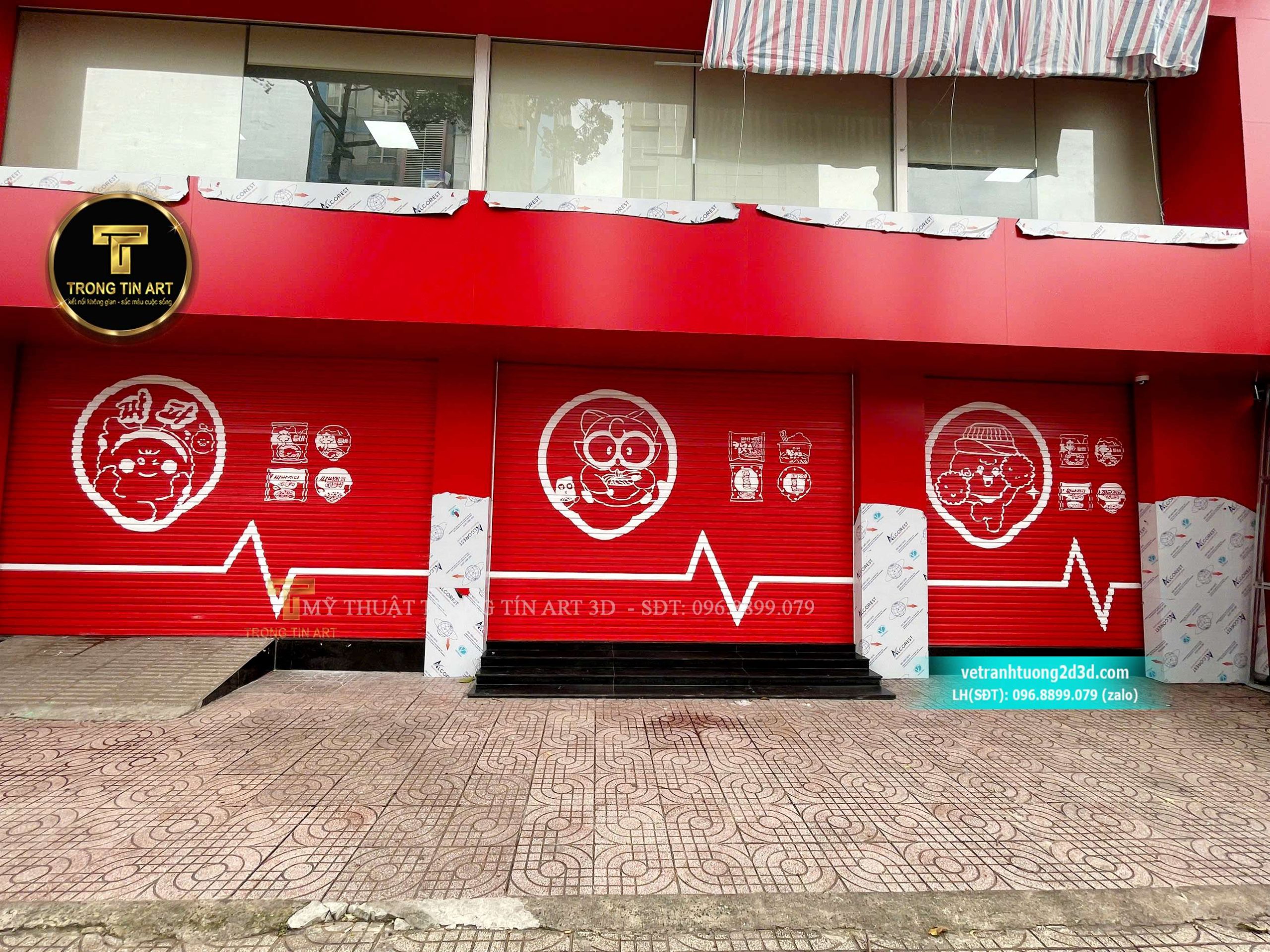 vẽ cửa cuốn mỳ cay, vẽ logo cửa cuốn mỳ cay, vẽ tranh cửa cuốn quán ăn, vẽ cửa cuốn quán mỳ cay hàn quốc, vẽ cửa cuốn đẹp,vẽ tranh cửa cuốn