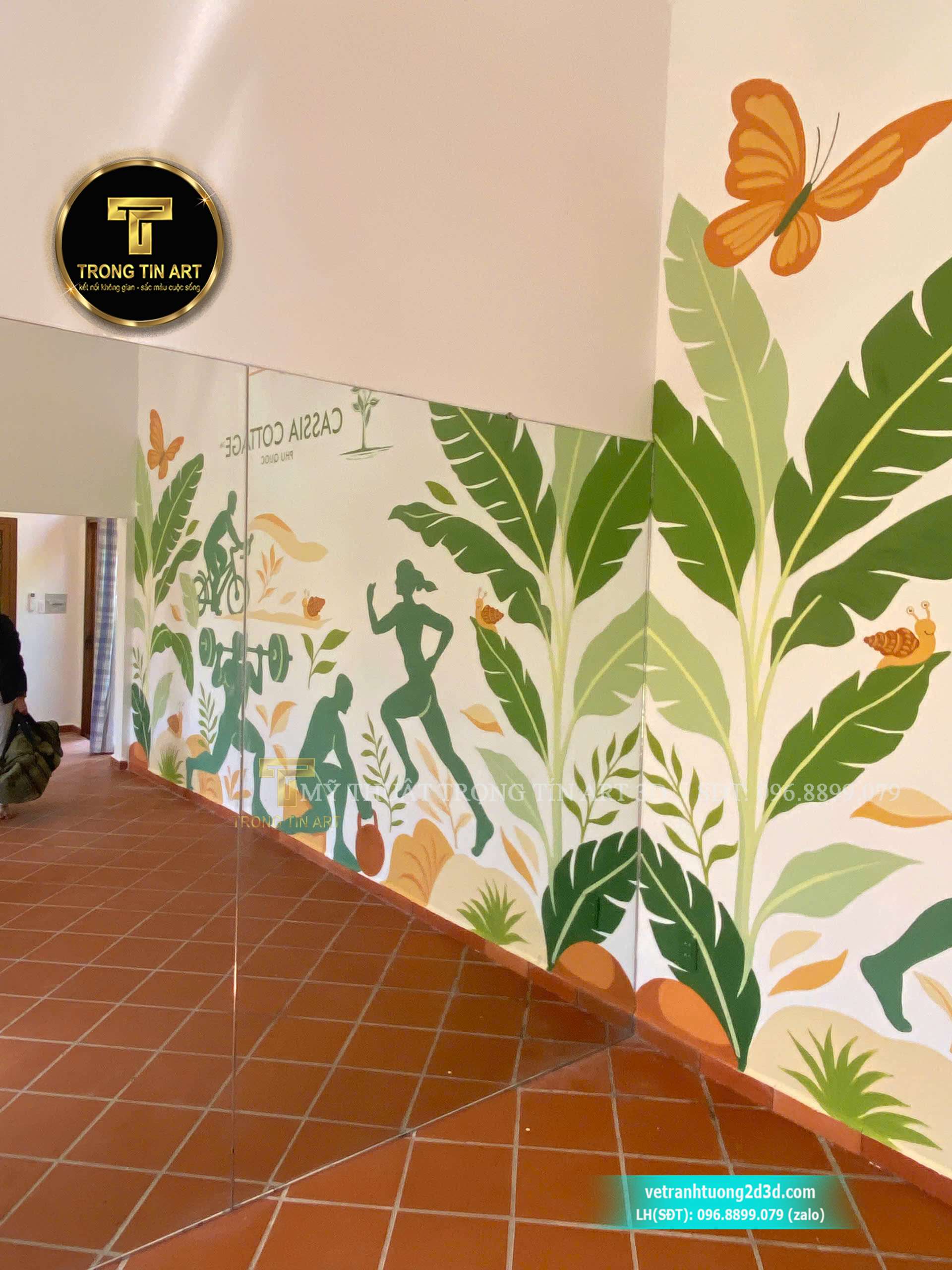 vẽ phòng tập thể hình, tranh tường phòng gym, vẽ tranh phòng gym, tranh tường gym đẹp, vẽ tranh tường thể hình, tranh gym bodybuilding