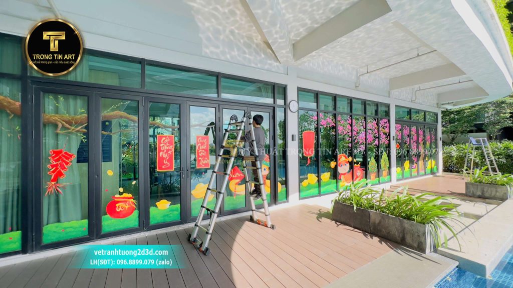VẼ TRANH TƯỜNG 3D MỸ THUẬT TRỌNG TÍN ART