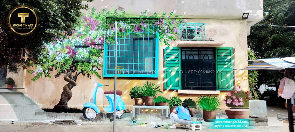 VẼ TRANH TƯỜNG 3D MỸ THUẬT TRỌNG TÍN ART