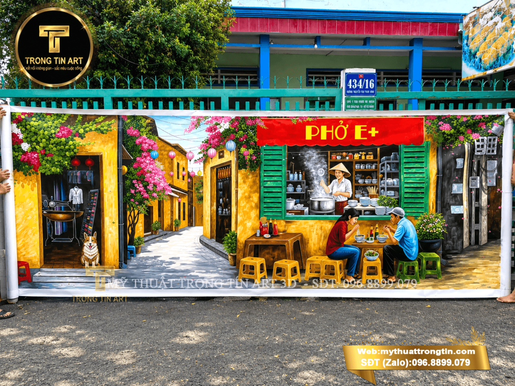 VẼ TRANH TƯỜNG 3D MỸ THUẬT TRỌNG TÍN ART