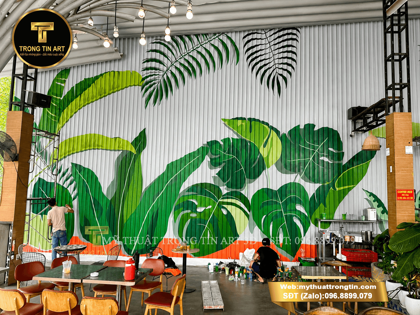 vẽ tranh lên tôn lá nhiệt đới Tropical, vẽ tranh tôn Tropical, vẽ tranh tôn lá nhiệt đới, tranh tôn Tropical, vẽ tranh lá nhiệt đới, tranh Tropical đẹp, vẽ tranh tường Tropical, tranh tường nhiệt đới
